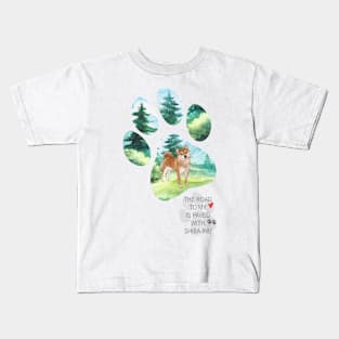 Pawprint Shiba Inu Kids T-Shirt